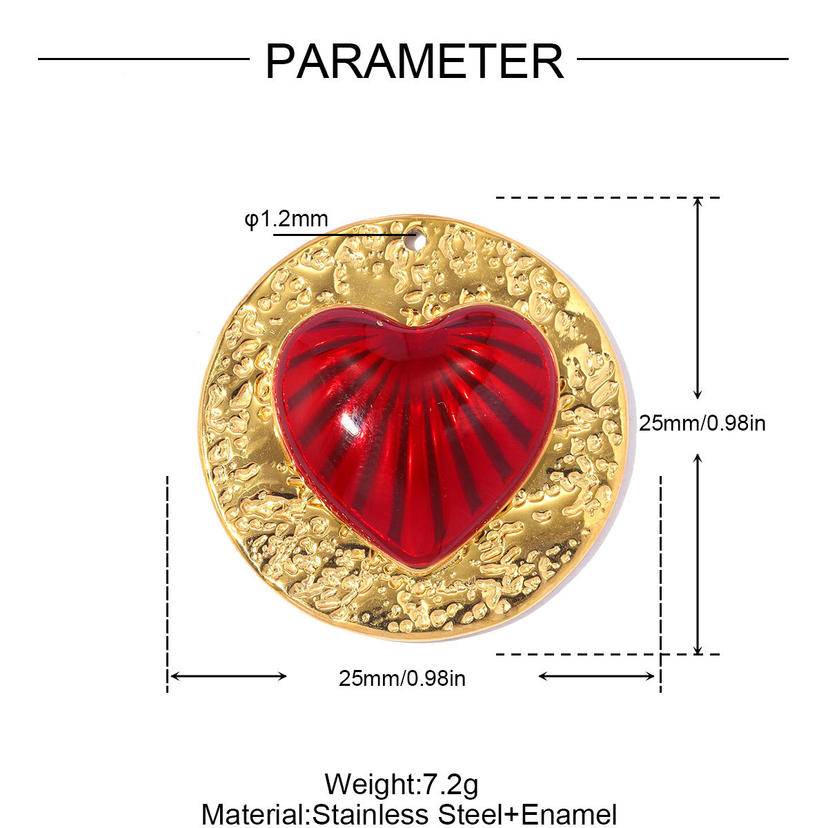6pcs/pack Stainless Steel Rhinestone Te Quiero MAMA DIY Charm Enamel Love Heart Necklace Pendant Woman Mother'Day Gift Jewelry
