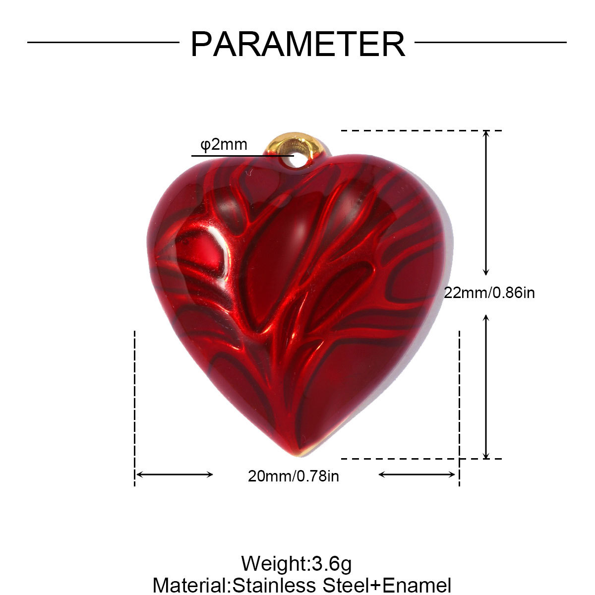6pcs/pack Stainless Steel Rhinestone Te Quiero MAMA DIY Charm Enamel Love Heart Necklace Pendant Woman Mother'Day Gift Jewelry