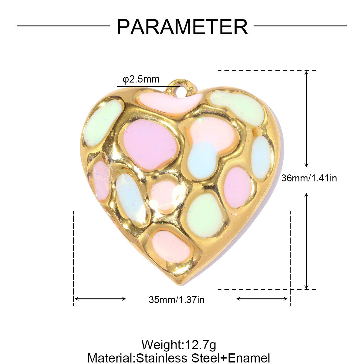 6pcs/pack Stainless Steel Rhinestone Leaf DIY Earring Charms Sparkling Love Heart Necklace Pendant Woman Flower Jewelry Wholesale