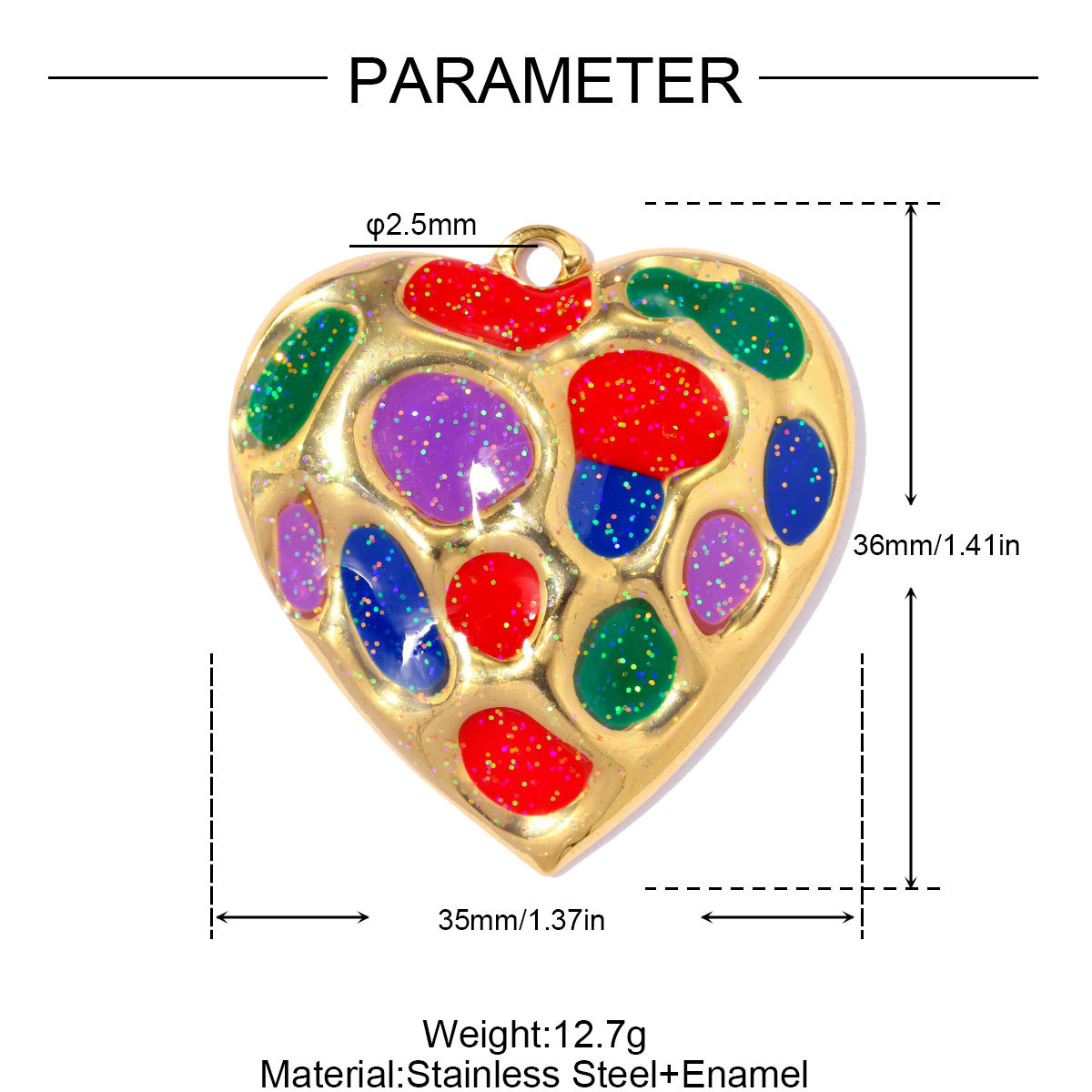 6pcs/pack Stainless Steel Rhinestone Leaf DIY Earring Charms Sparkling Love Heart Necklace Pendant Woman Flower Jewelry Wholesale