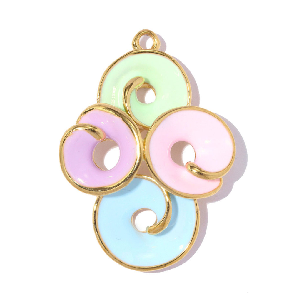6pcs/pack Stainless Steel Rhinestone Leaf DIY Earring Charms Sparkling Love Heart Necklace Pendant Woman Flower Jewelry Wholesale