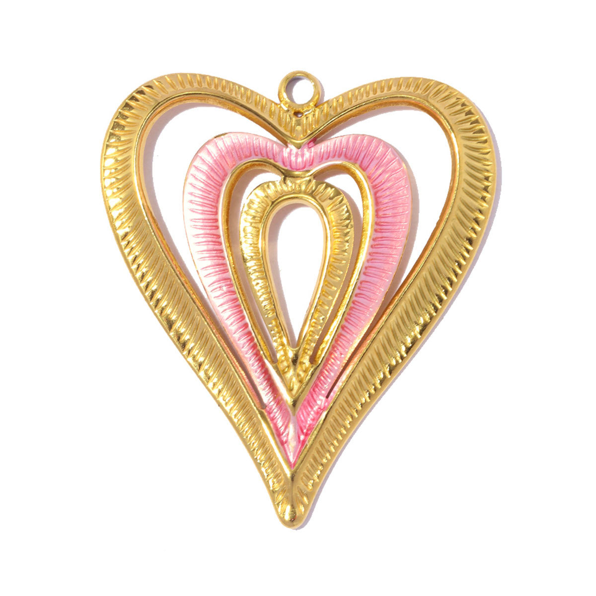 6pcs/pack Stainless Steel Rhinestone Crescent Moon DIY Earring Charm Enamel Sun Star Necklace Pendant Woman Heart Jewelry Wholesale