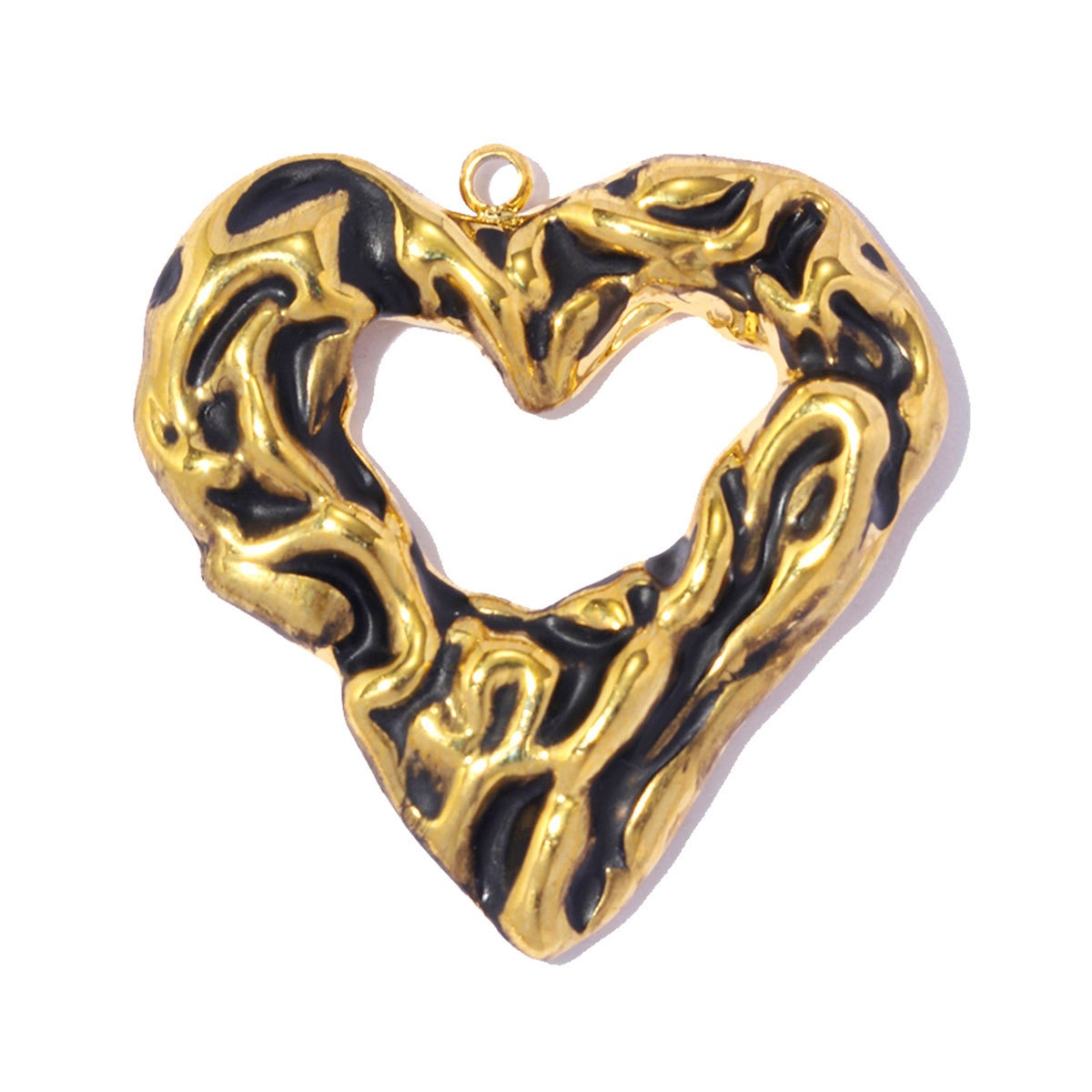 6pcs/pack Stainless Steel Rhinestone Crescent Moon DIY Earring Charm Enamel Sun Star Necklace Pendant Woman Heart Jewelry Wholesale