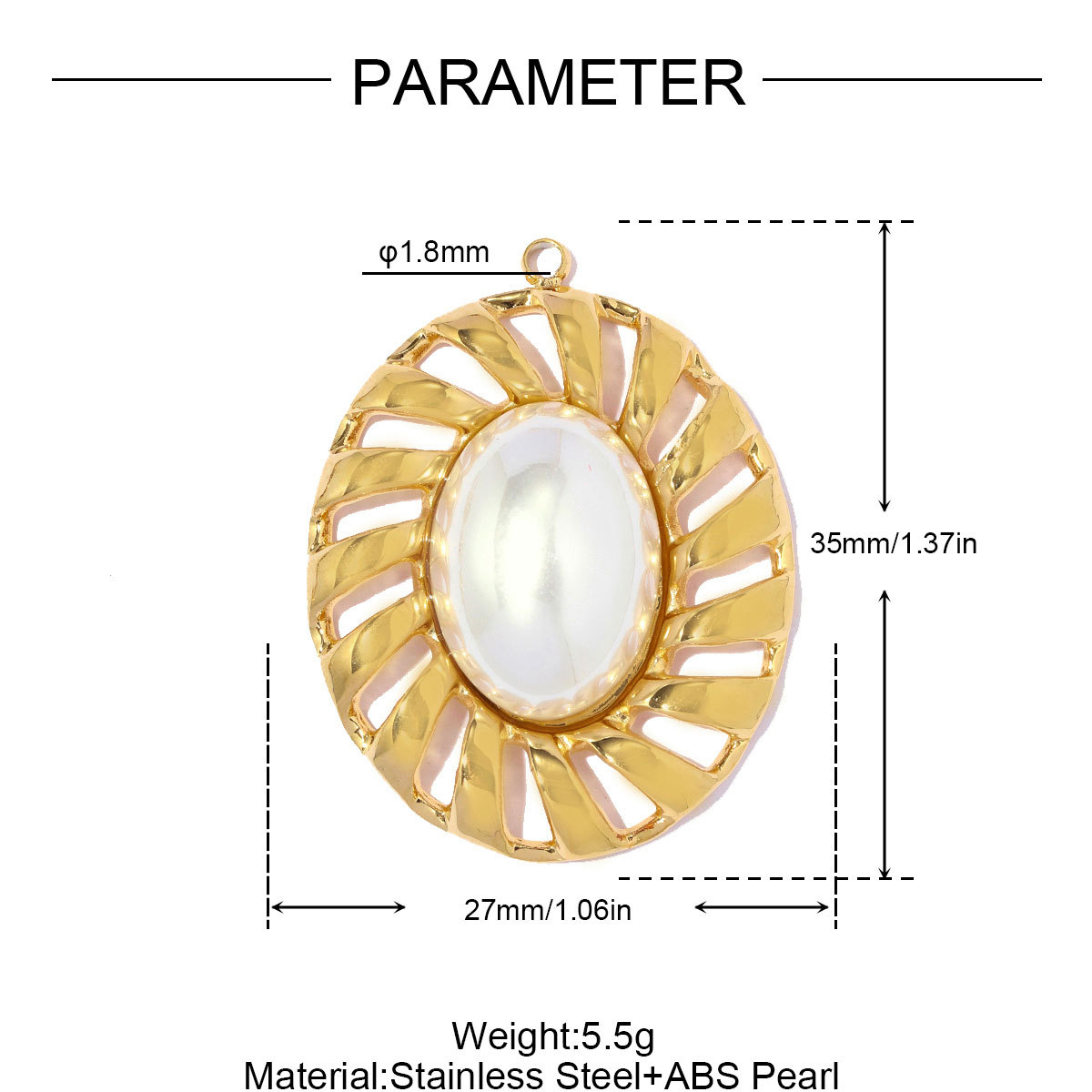 6pcs/pack Stainless Steel Zircon Small Square DIY Charms Abalone Shell Disc Necklace Pendant Woman ABS Pearl Sun Jewelry Wholesale