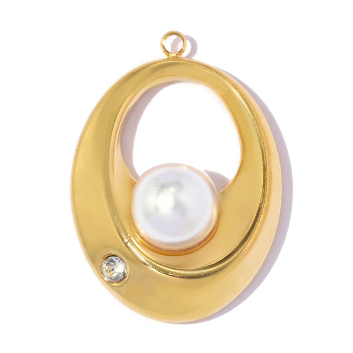 6pcs/pack Stainless Steel Zircon Small Square DIY Charms Abalone Shell Disc Necklace Pendant Woman ABS Pearl Sun Jewelry Wholesale