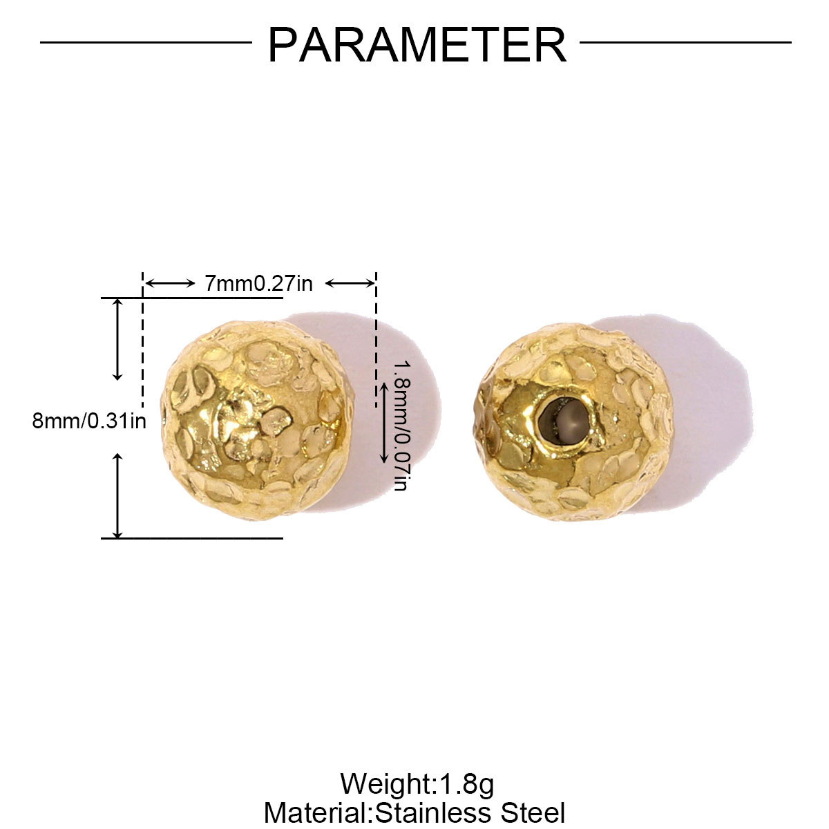 6pcs/pack Stainless Steel Round Ball Flower Spacer Bead Charms Geometric Cube European Beads For Women DIY Bracelets Jewelry