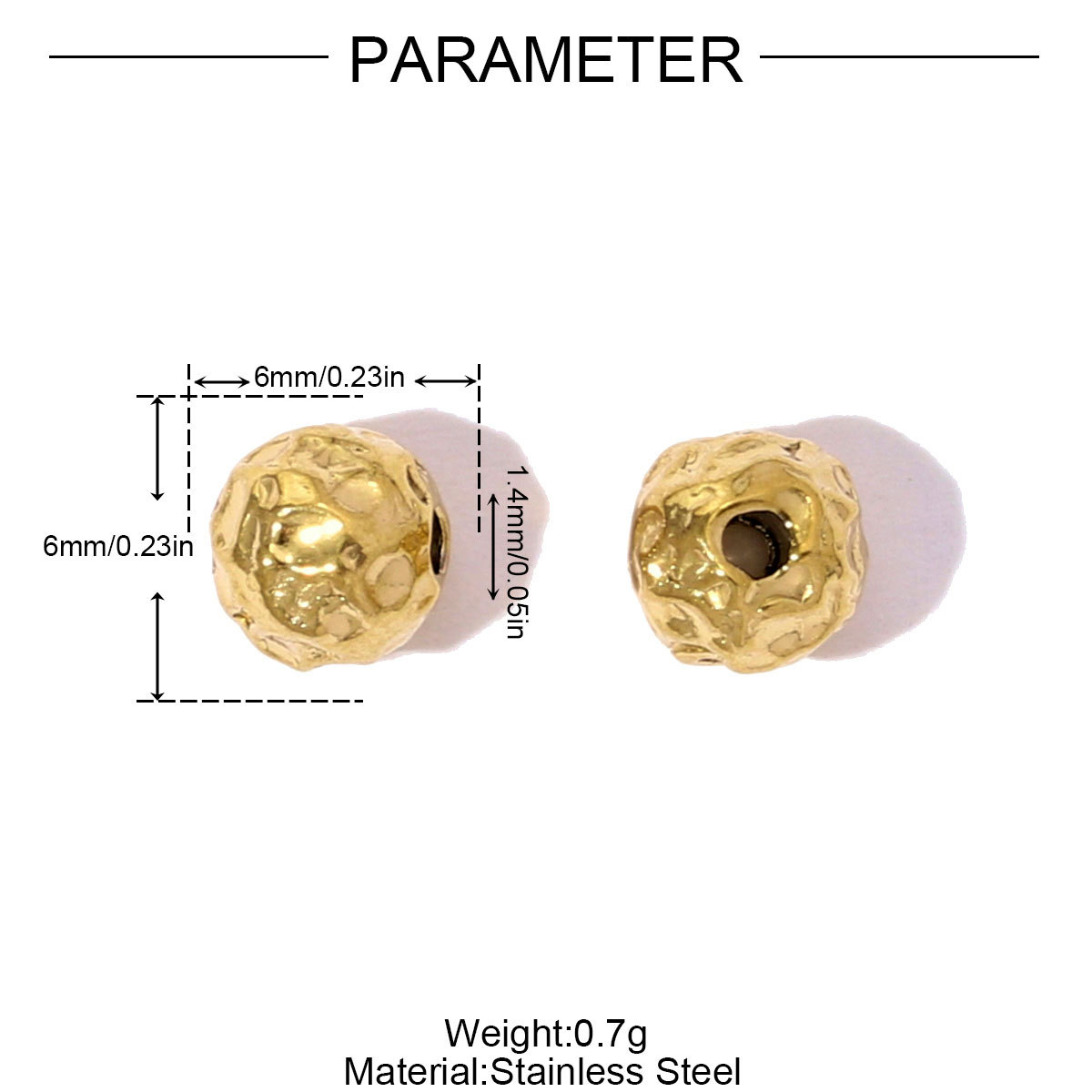 6pcs/pack Stainless Steel Round Ball Flower Spacer Bead Charms Geometric Cube European Beads For Women DIY Bracelets Jewelry
