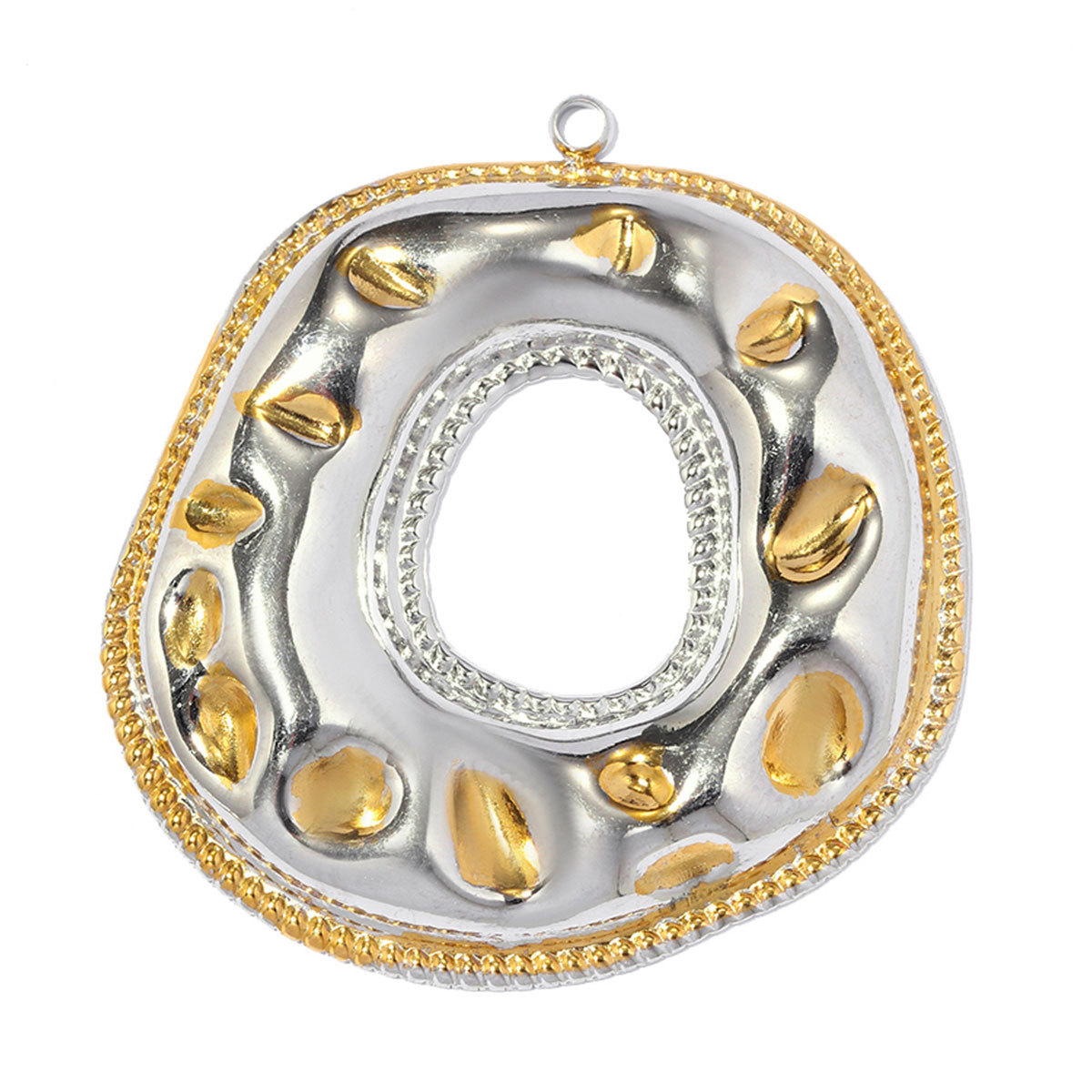 6pcs/pack Stainless Steel Two Tone Sun Moon DIY Charms Ladybug Heart Flower Necklace Pendant Woman Waterdrop Jewelry Wholesale