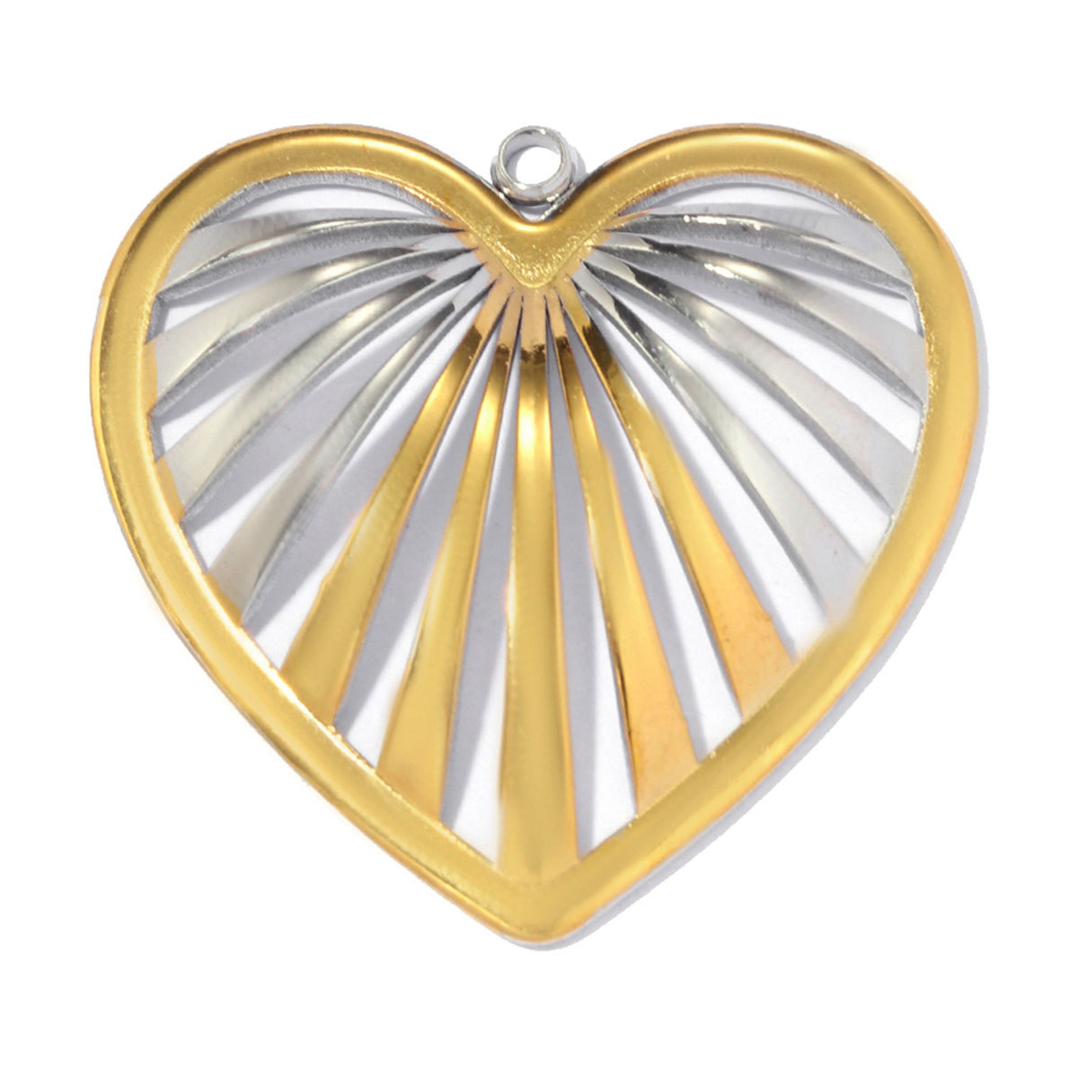 6pcs/pack Stainless Steel Two Tone Sun Moon DIY Charms Ladybug Heart Flower Necklace Pendant Woman Waterdrop Jewelry Wholesale