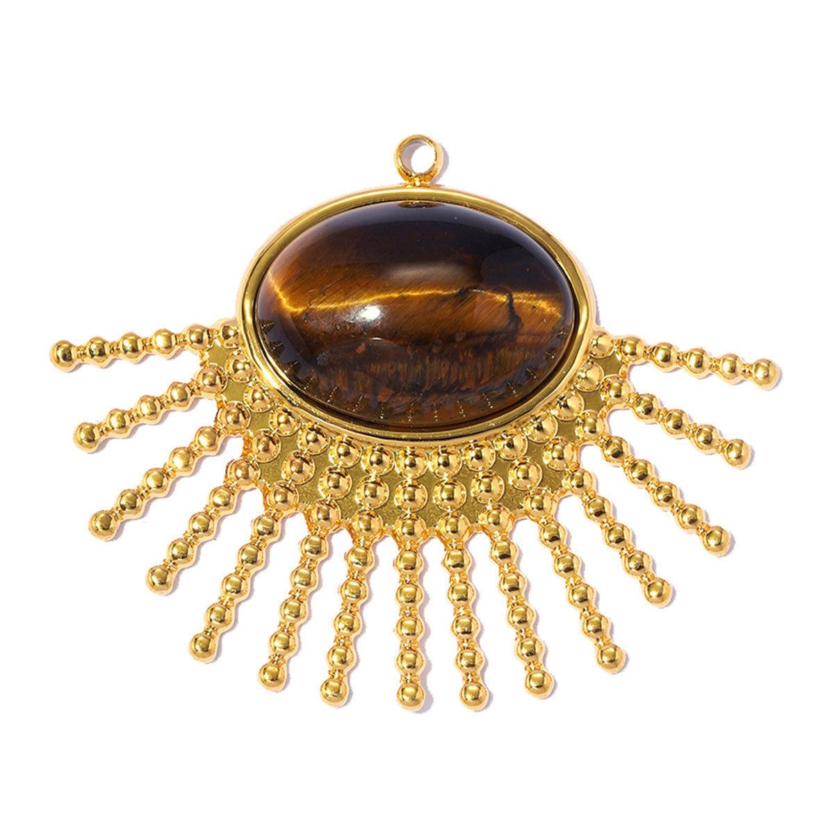6pcs/pack Stainless Steel Natural Stone Sunburst DIY Earring Charm Star Evil Eye Necklace Pendant Woman Abalone Shell Heart Jewelry