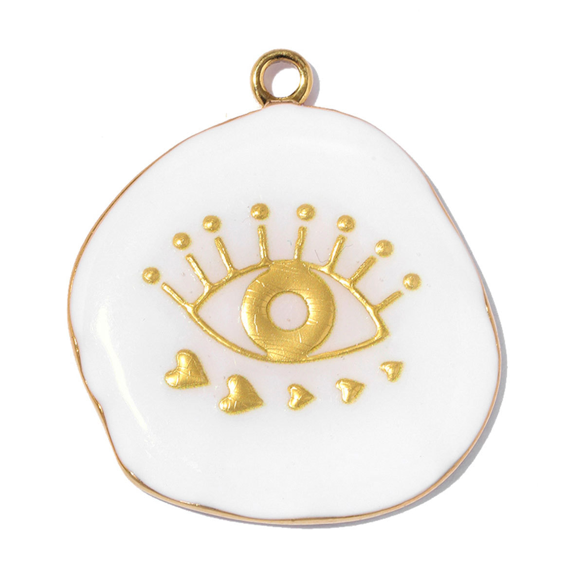 6pcs/pack Stainless Steel Natural Stone Sunburst DIY Earring Charm Star Evil Eye Necklace Pendant Woman Abalone Shell Heart Jewelry
