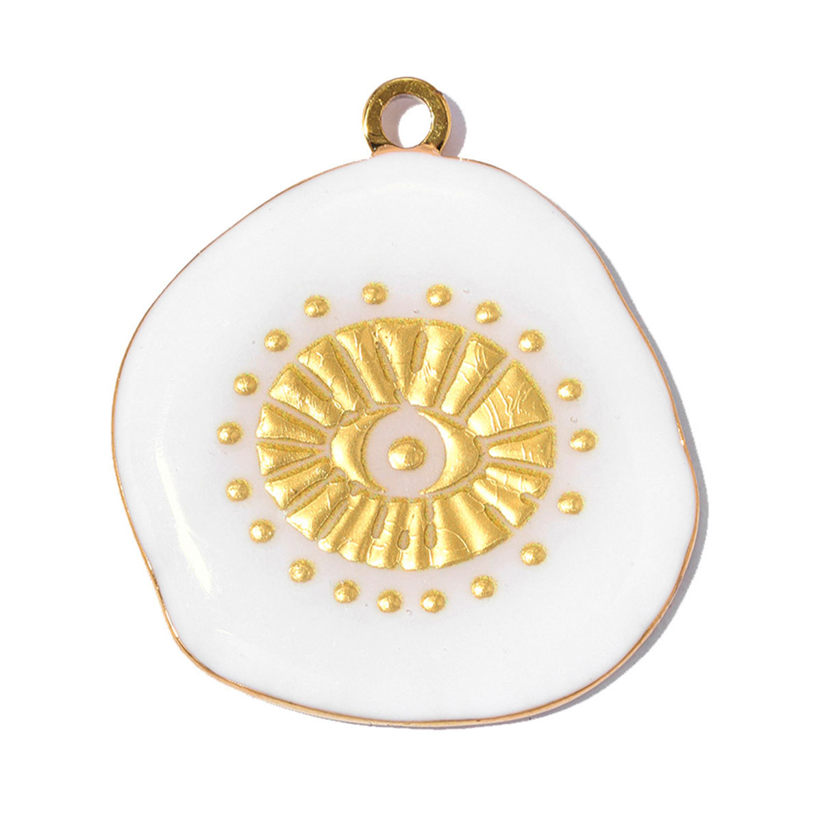 6pcs/pack Stainless Steel Natural Stone Sunburst DIY Earring Charm Star Evil Eye Necklace Pendant Woman Abalone Shell Heart Jewelry