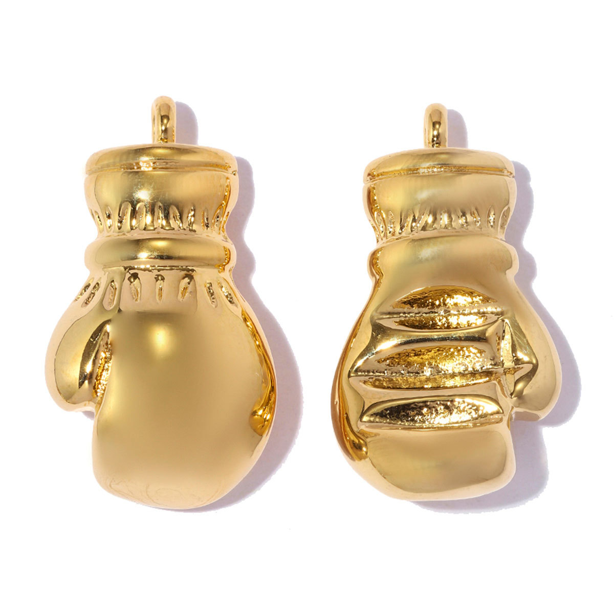 6pcs/pack Stainless Steel 3D Boxing Gloves Globe DIY Charms Evil Eye Shell Necklace Pendant Moon Star Shoe Accessory Wholesale