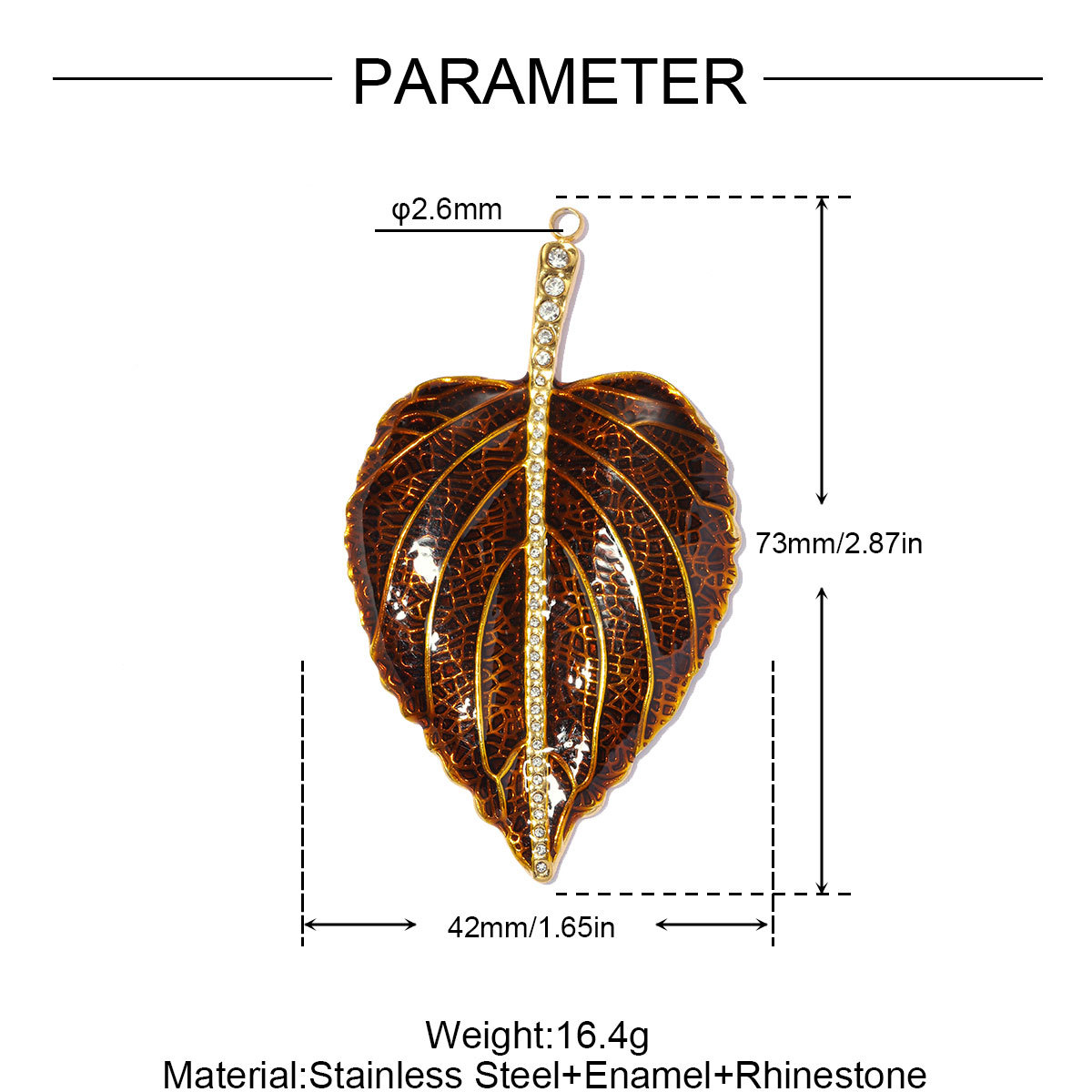 6pcs/pack Stainless Steel Rhinestone Leaf DIY Charms Big Flower Waterdrop Sun Necklace Pendants Flower Comb Jewelry Wholesale