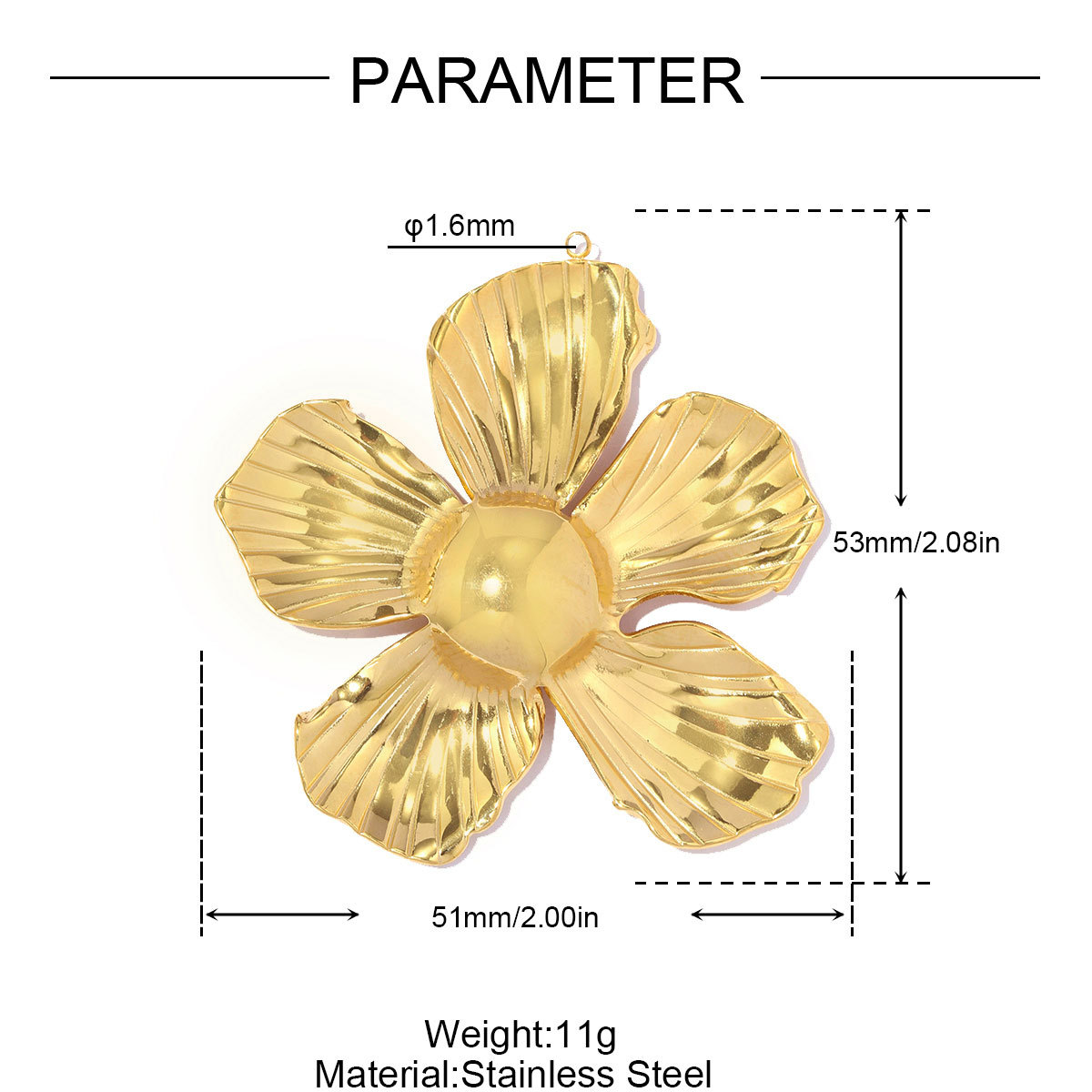 6pcs/pack Stainless Steel Rhinestone Leaf DIY Charms Big Flower Waterdrop Sun Necklace Pendants Flower Comb Jewelry Wholesale
