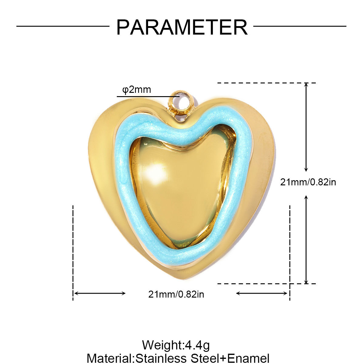 6pcs/pack Stainless Steel Natural Stone Oval DIY Charms Enamel Love Heart Necklace Pendants Five-Petaled Flower Jewelry Wholesale