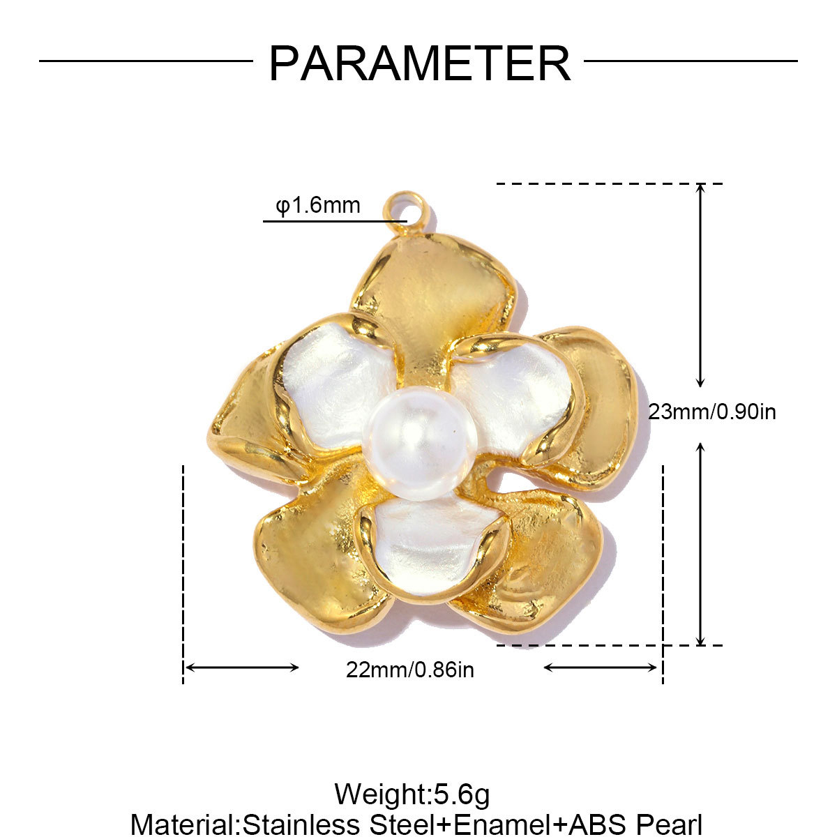 6pcs/pack Stainless Steel Natural Stone Oval DIY Charms Enamel Love Heart Necklace Pendants Five-Petaled Flower Jewelry Wholesale