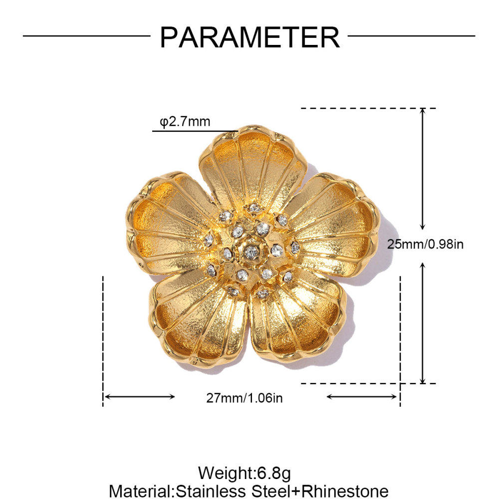 6pcs/pack Stainless Steel Natural Stone Oval DIY Charms Enamel Love Heart Necklace Pendants Five-Petaled Flower Jewelry Wholesale