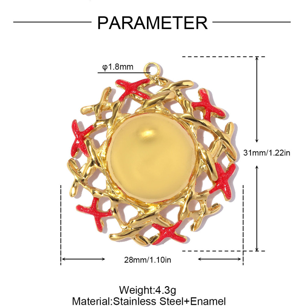 6pcs/pack French Stainless Steel Enamel Glitter Flower DIY Charms Butterfly Rose Necklace Pendants Love Heart Ring Jewelry Wholesale
