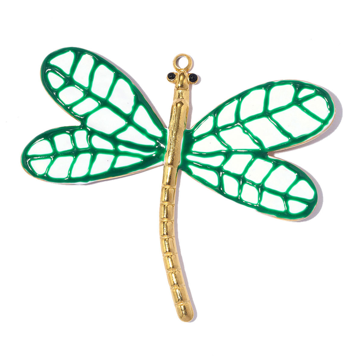 6pcs/pack Large Stainless Steel Enamel Clover Flower DIY Earring Charms Swirl Sun Necklace Pendants Dragonfly Jewelry Wholesale
