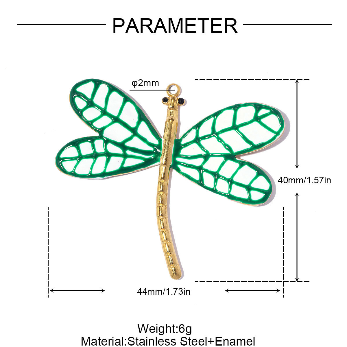 6pcs/pack Large Stainless Steel Enamel Clover Flower DIY Earring Charms Swirl Sun Necklace Pendants Dragonfly Jewelry Wholesale