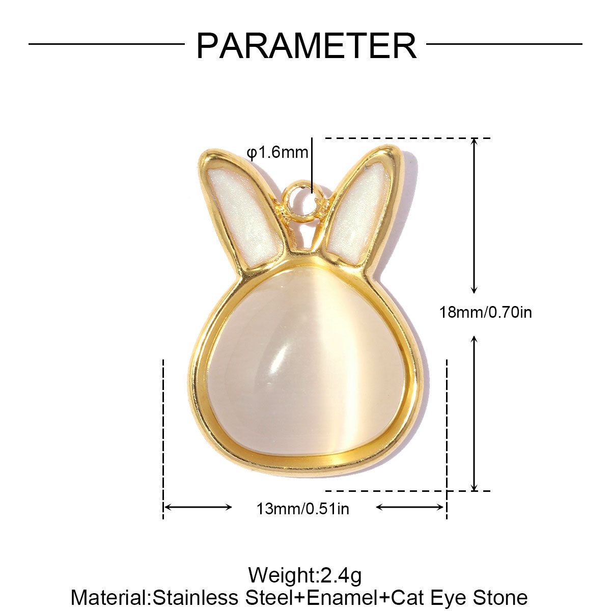 6pcs/pack Stainless Steel Rocking Horse Rabbit DIY Charms Rhinestone Bee Rooster Necklace Pendants Woman Heart Jewelry Wholesale