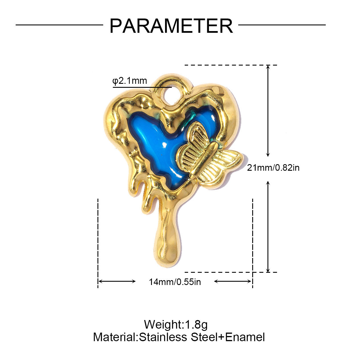 6pcs/pack Stainless Steel Rocking Horse Rabbit DIY Charms Rhinestone Bee Rooster Necklace Pendants Woman Heart Jewelry Wholesale