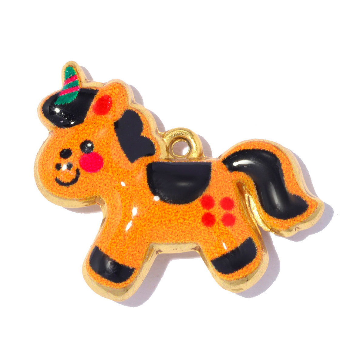 6pcs/pack Stainless Steel Rocking Horse Rabbit DIY Charms Rhinestone Bee Rooster Necklace Pendants Woman Heart Jewelry Wholesale