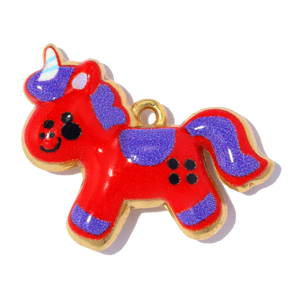 6pcs/pack Stainless Steel Rocking Horse Rabbit DIY Charms Rhinestone Bee Rooster Necklace Pendants Woman Heart Jewelry Wholesale