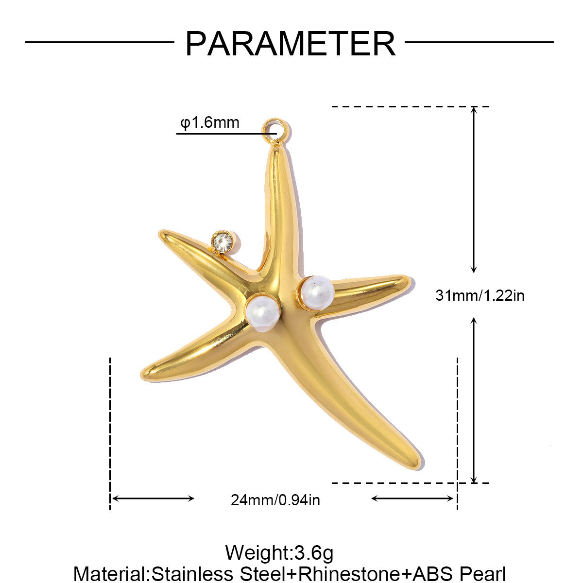 6pcs/pack Stainless Steel Enamel Fish Jellyfish DIY Earring Charms Shell Conch Coral Necklace Pendants Woman Starfish Jewelry Wholesale