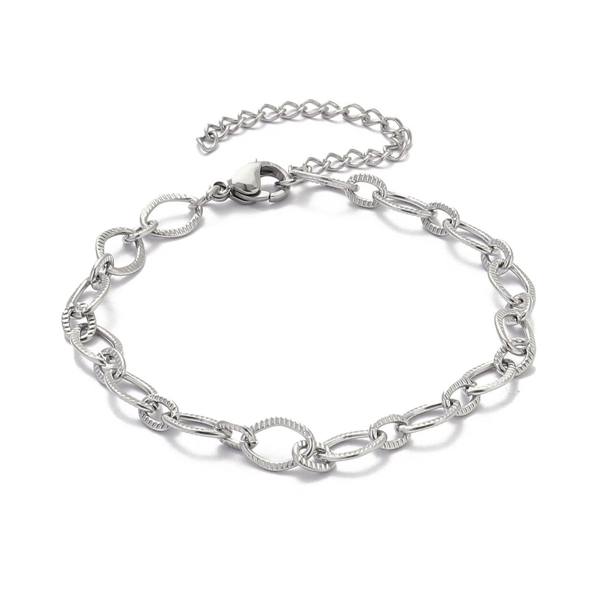 12pcs/pack 17-22cm 18k Gold Plated Stainless Steel Paperclip Cross Link Chain Bracelet Women Handmade DIY Charm Jewelry Making