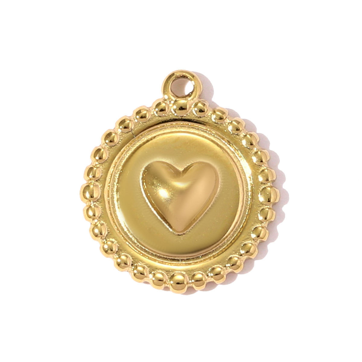 6pcs/pack French Retro Stainless Steel Rhinestone Love Heart Key DIY Charms Geometric Suqare Necklace Pendants Women Daisy Jewelry
