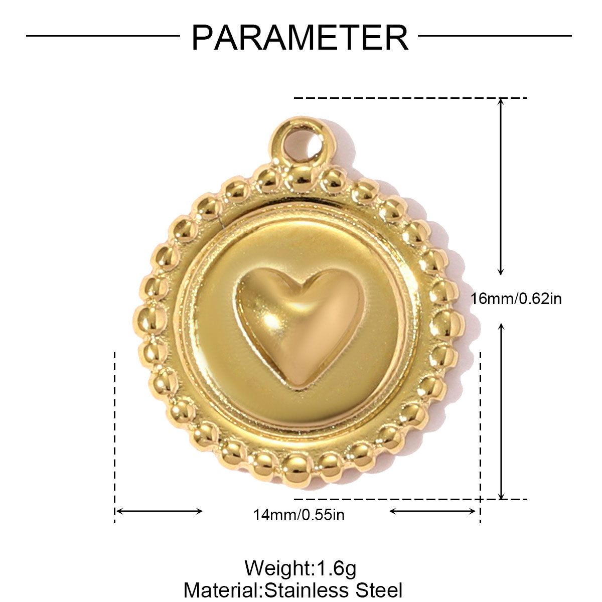 6pcs/pack French Retro Stainless Steel Rhinestone Love Heart Key DIY Charms Geometric Suqare Necklace Pendants Women Daisy Jewelry