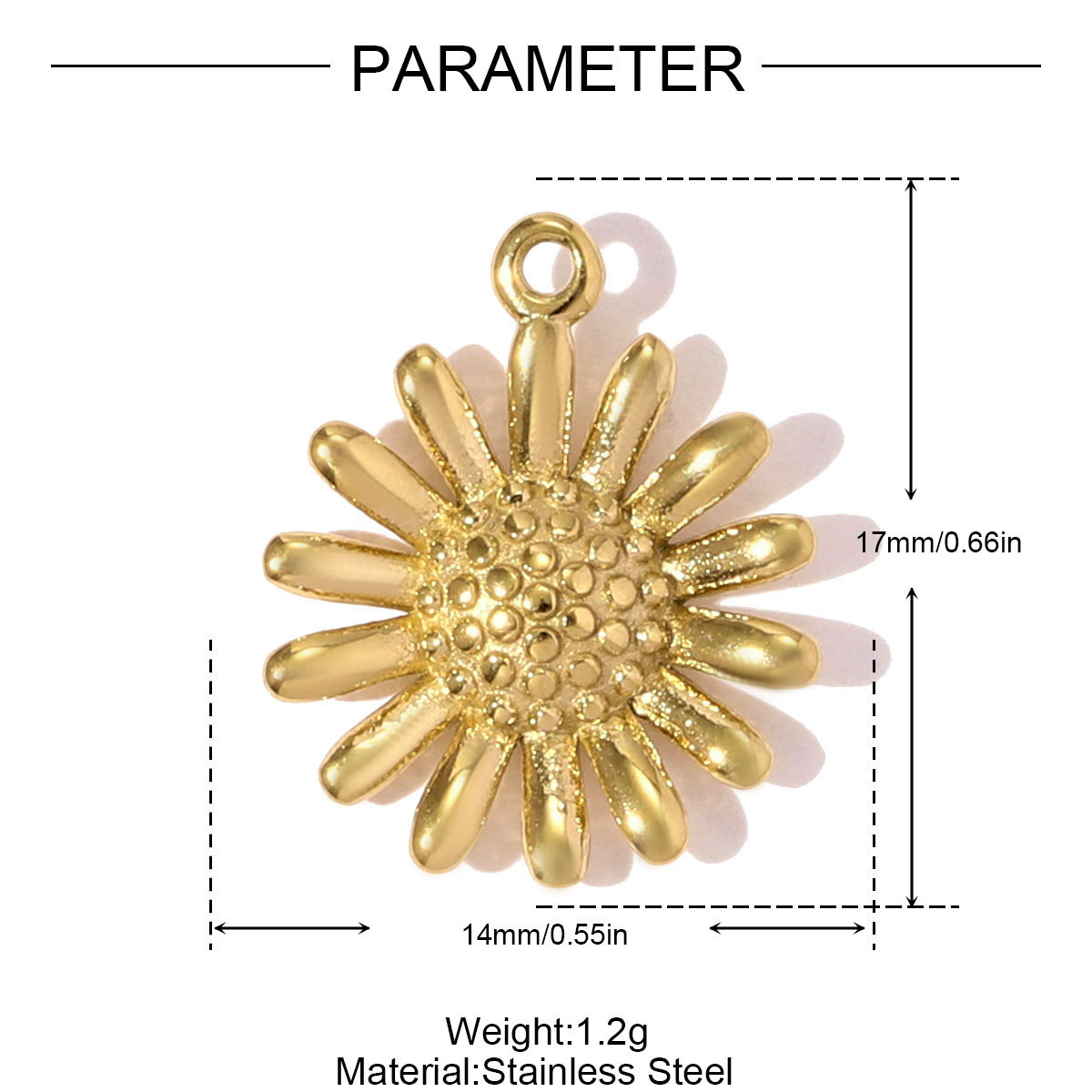 6pcs/pack French Retro Stainless Steel Rhinestone Love Heart Key DIY Charms Geometric Suqare Necklace Pendants Women Daisy Jewelry