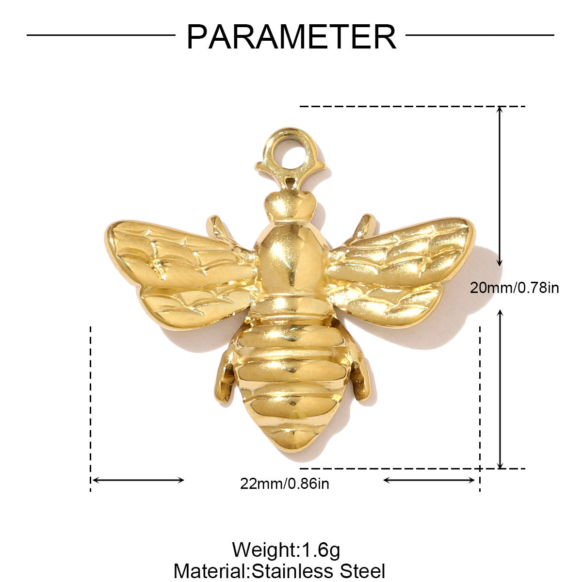 6pcs/pack Fashion Stainless Steel 3D Lock Bee DIY Charms Glasses Buddha Head Necklace Pendants Women Kettle Corgi Dog Jewelry
