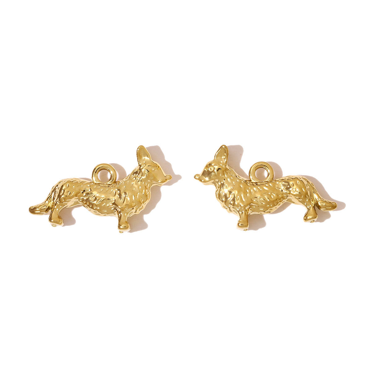 6pcs/pack Fashion Stainless Steel 3D Lock Bee DIY Charms Glasses Buddha Head Necklace Pendants Women Kettle Corgi Dog Jewelry