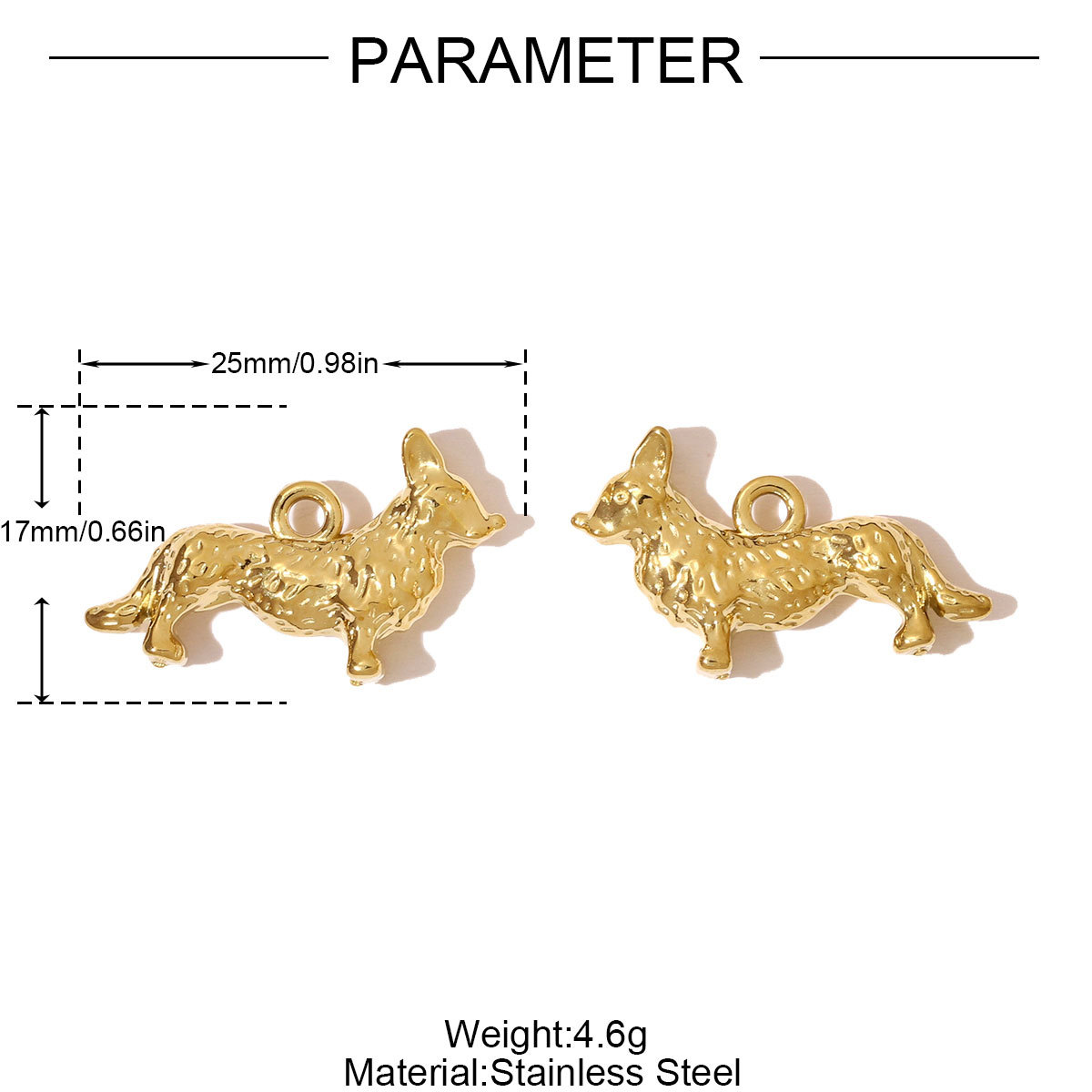 6pcs/pack Fashion Stainless Steel 3D Lock Bee DIY Charms Glasses Buddha Head Necklace Pendants Women Kettle Corgi Dog Jewelry