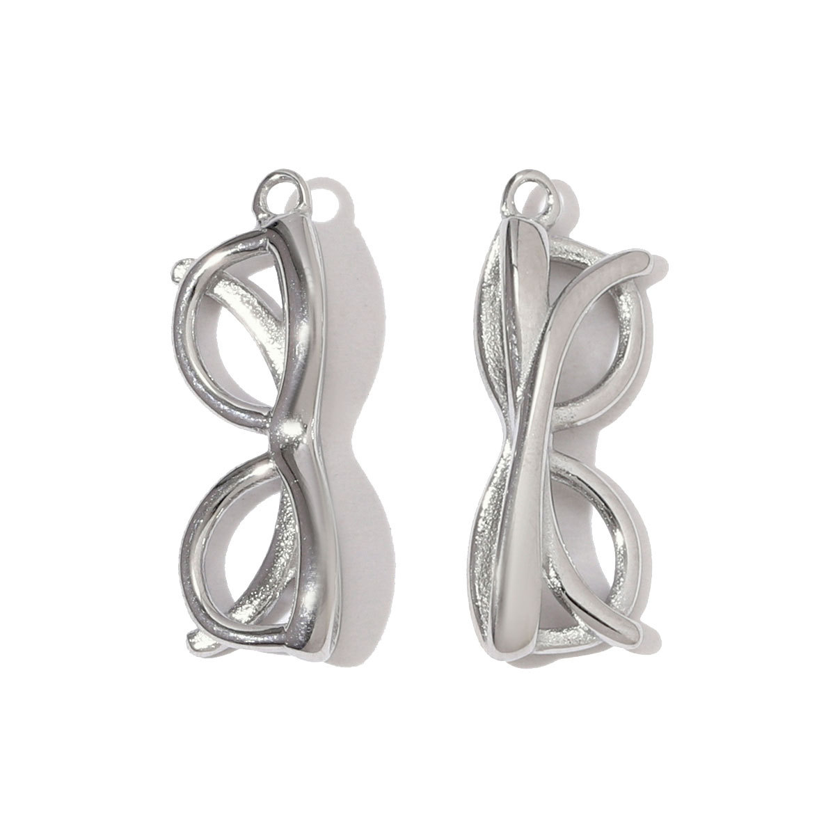 6pcs/pack Fashion Stainless Steel 3D Lock Bee DIY Charms Glasses Buddha Head Necklace Pendants Women Kettle Corgi Dog Jewelry