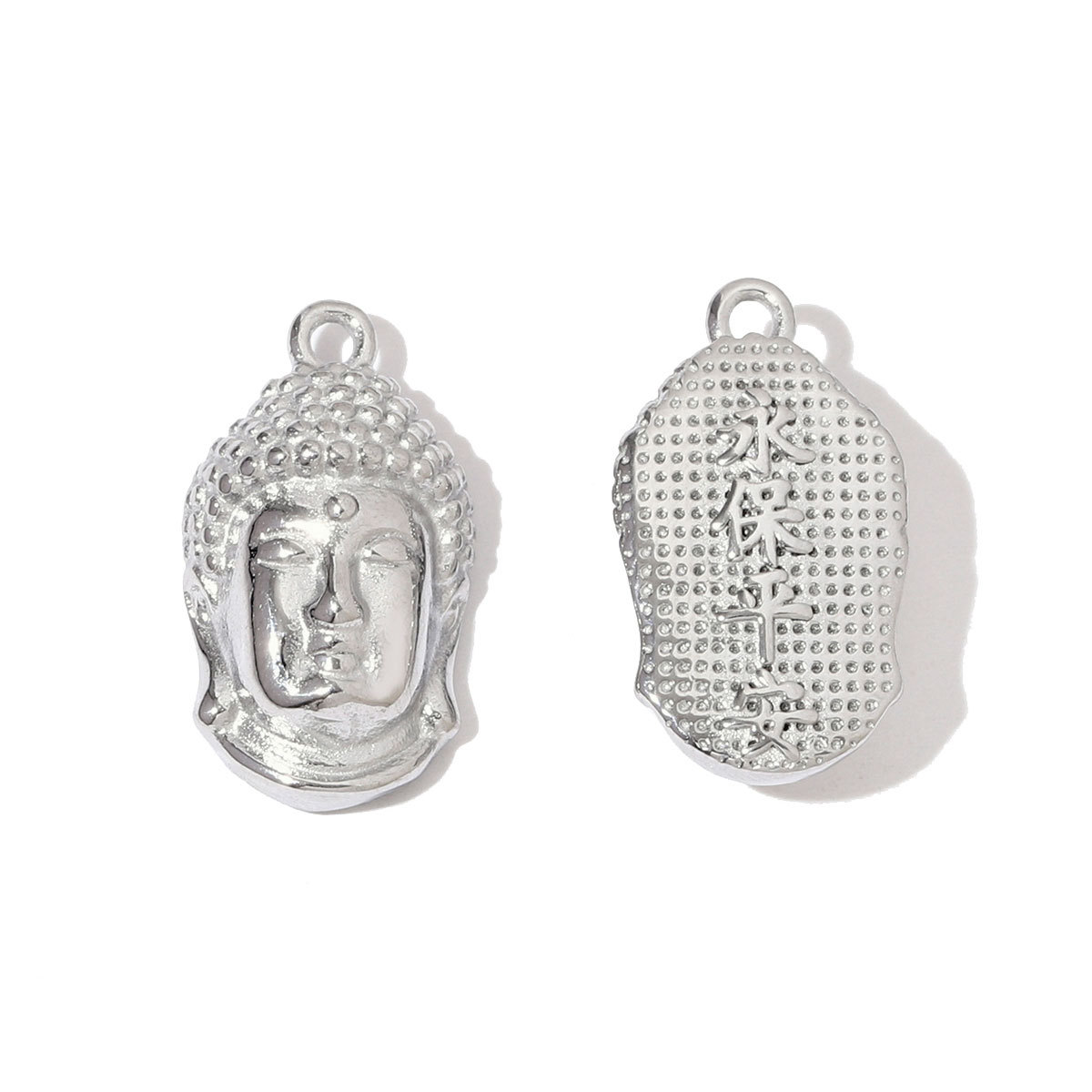 6pcs/pack Fashion Stainless Steel 3D Lock Bee DIY Charms Glasses Buddha Head Necklace Pendants Women Kettle Corgi Dog Jewelry