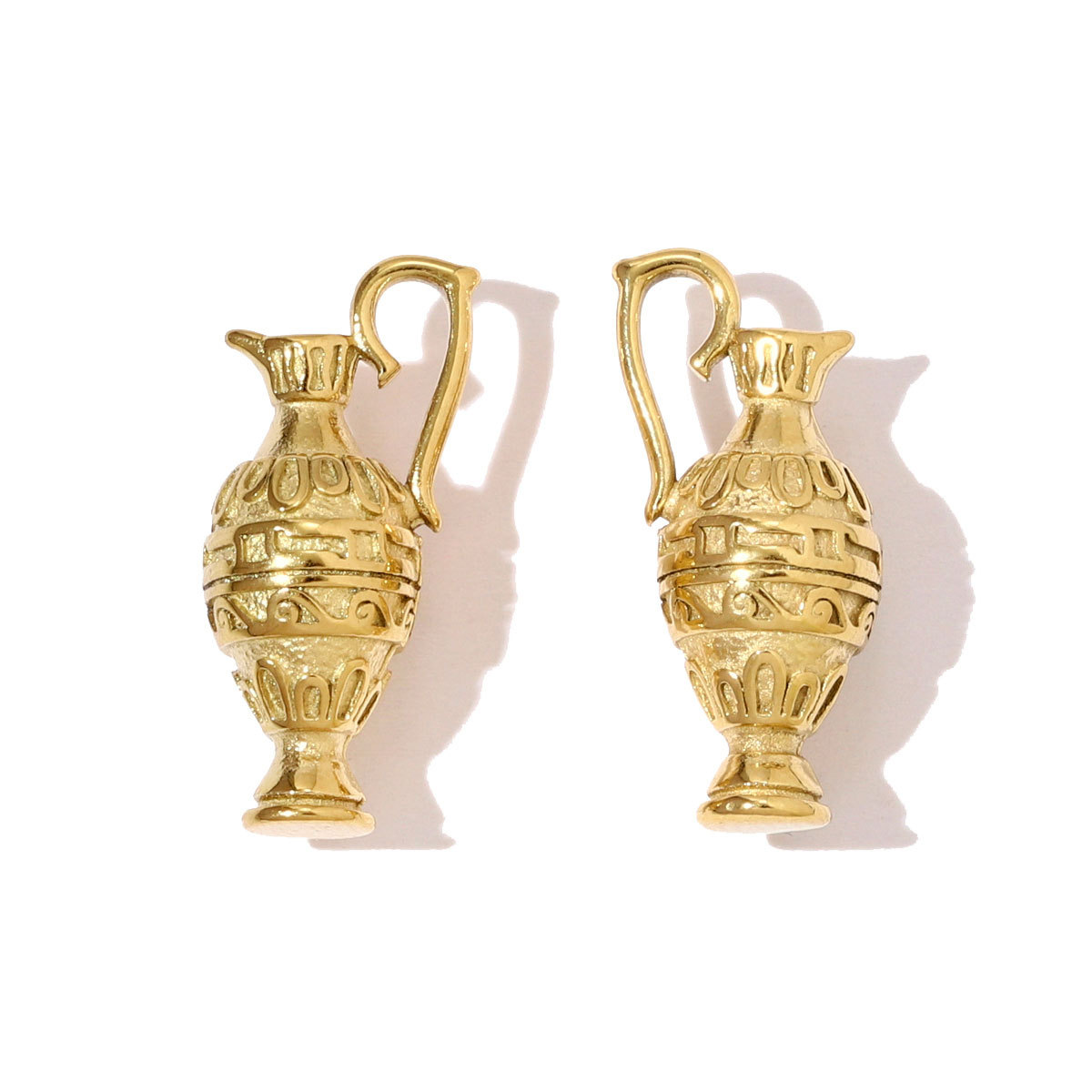 6pcs/pack Fashion Stainless Steel 3D Lock Bee DIY Charms Glasses Buddha Head Necklace Pendants Women Kettle Corgi Dog Jewelry