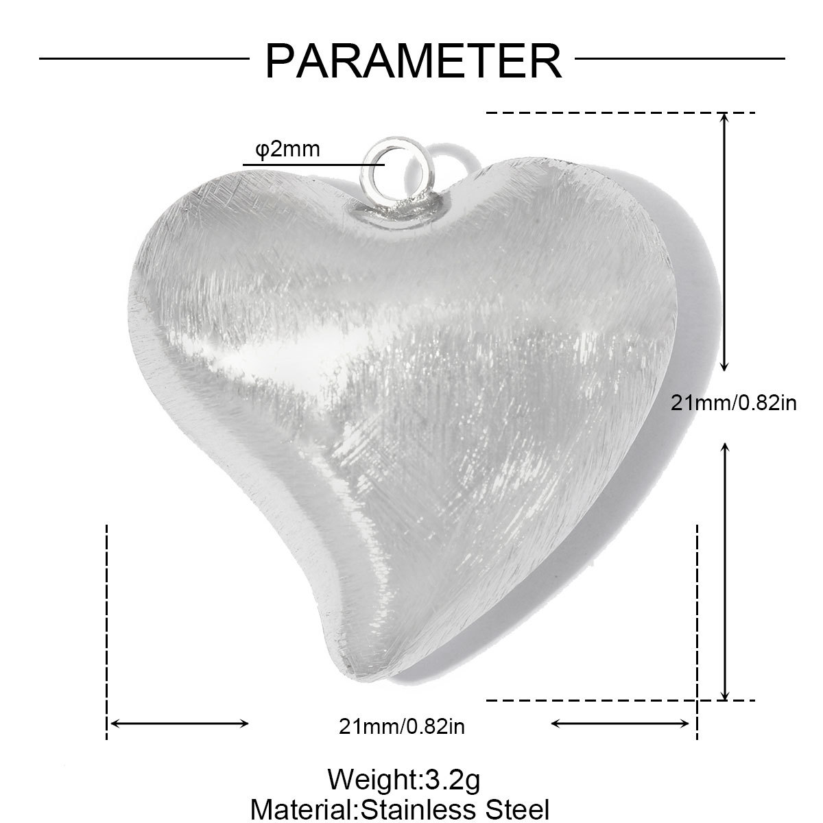 6pcs/pack Stainless Steel Rhinestone Square DIY Charms Brush Love Heart Necklace Pendants Woman Moon Star Jewelry Wholesale
