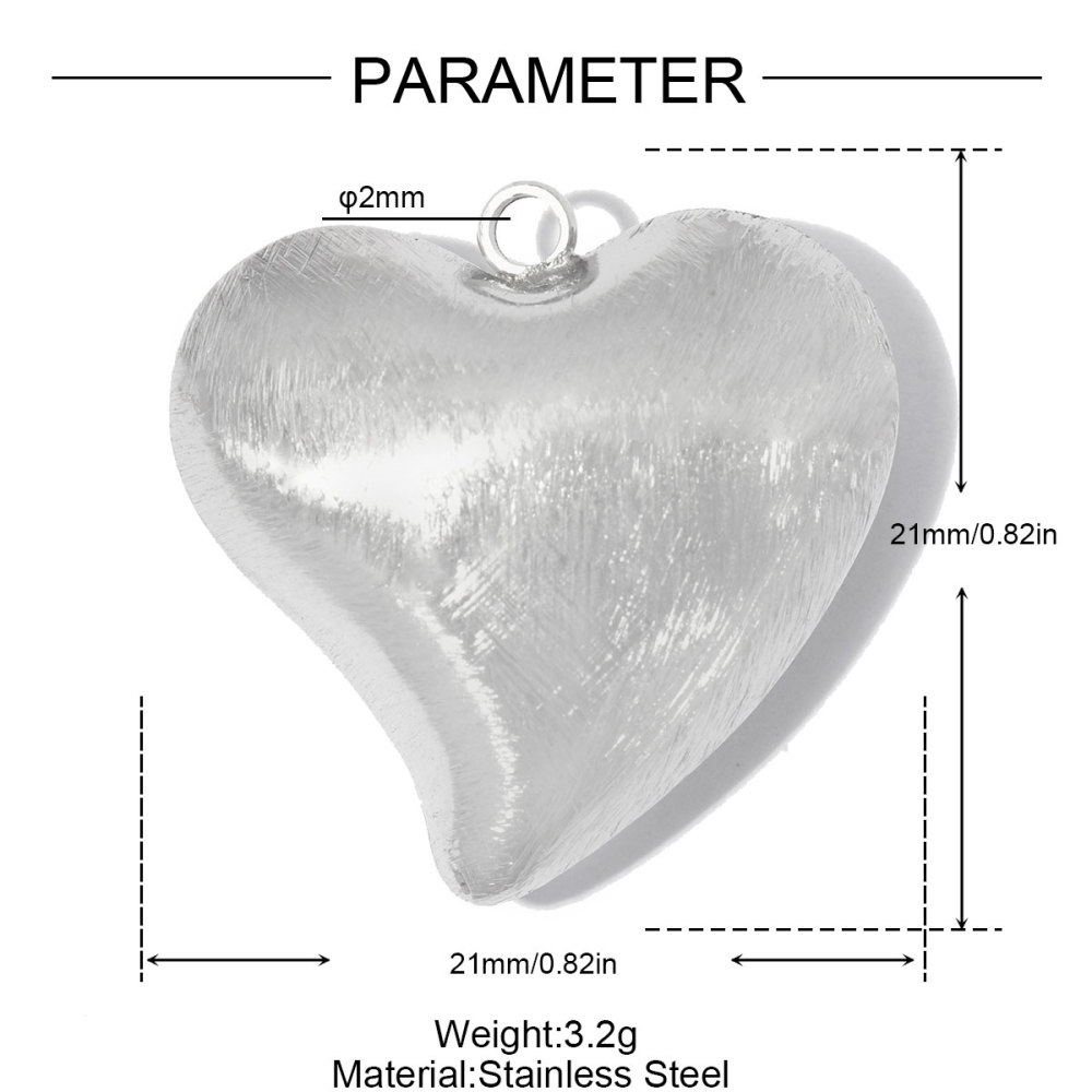 6pcs/pack Stainless Steel Rhinestone Square DIY Charms Brush Love Heart Necklace Pendants Woman Moon Star Jewelry Wholesale