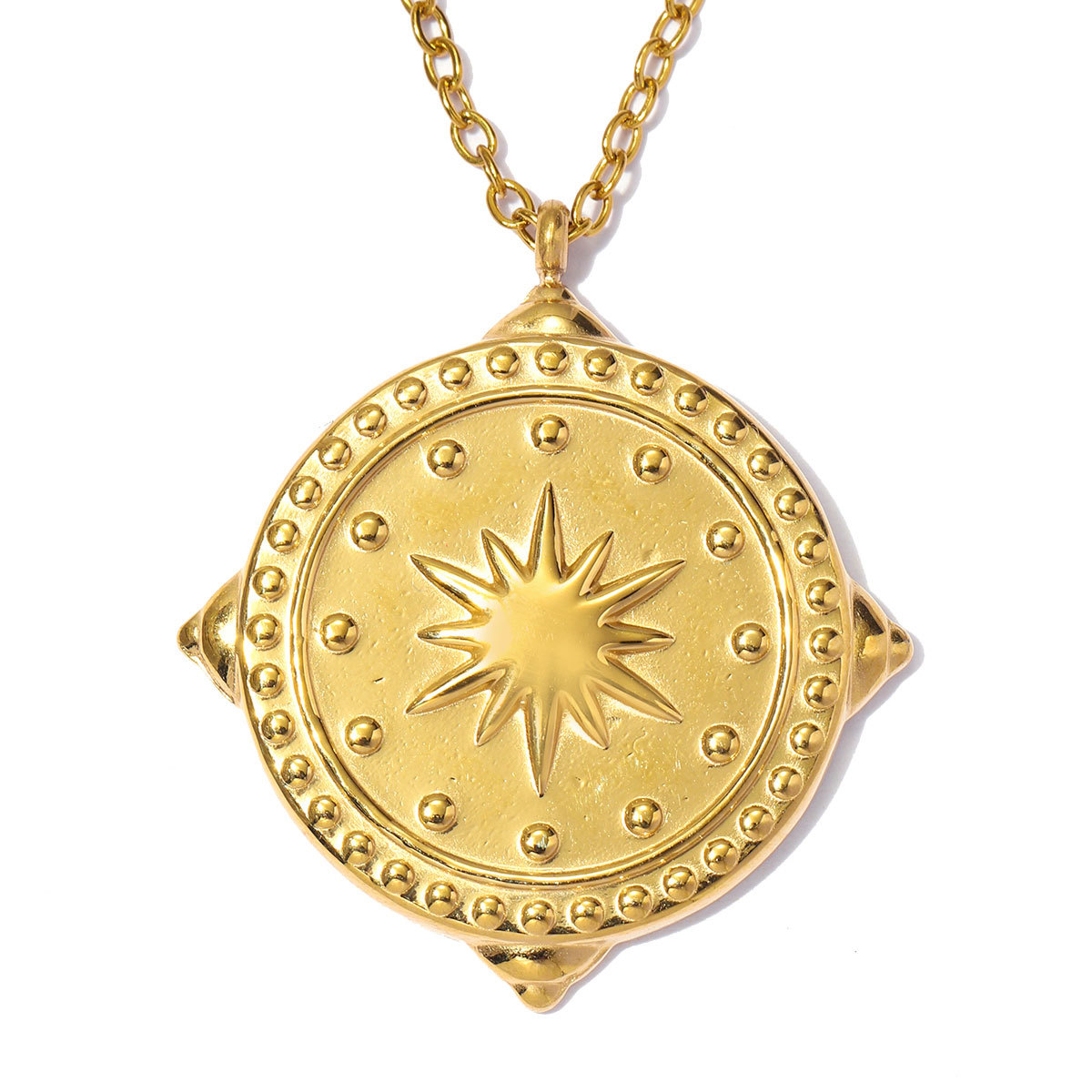 6pcs/pack Stainless Steel Rhinestone Love Heart DIY Charms Moon Star Necklace Pendants Woman Star Sunflower Jewelry Wholesale