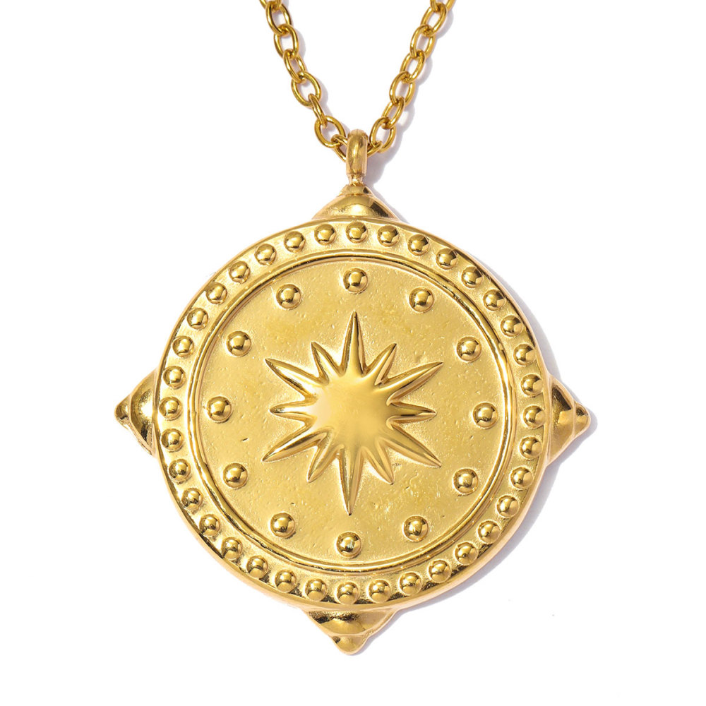 6pcs/pack Stainless Steel Rhinestone Love Heart DIY Charms Moon Star Necklace Pendants Woman Star Sunflower Jewelry Wholesale