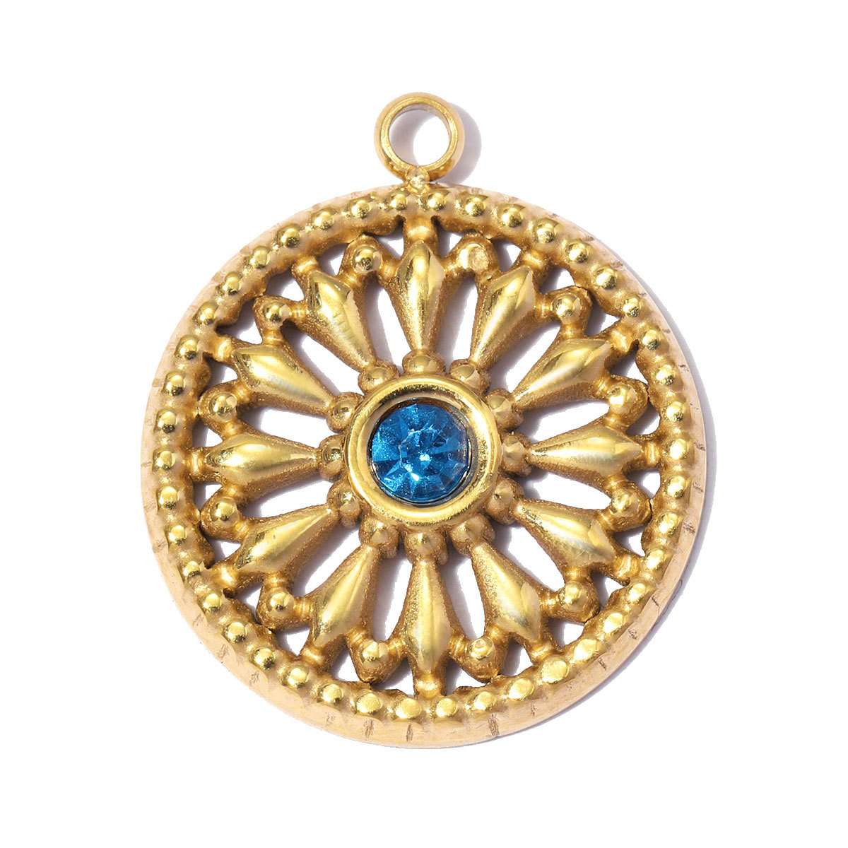 6pcs/pack Stainless Steel Compass Sun DIY Earring Charms Rhinestone Square Round Circle Necklace Pendants Woman Roller Skates Jewelry