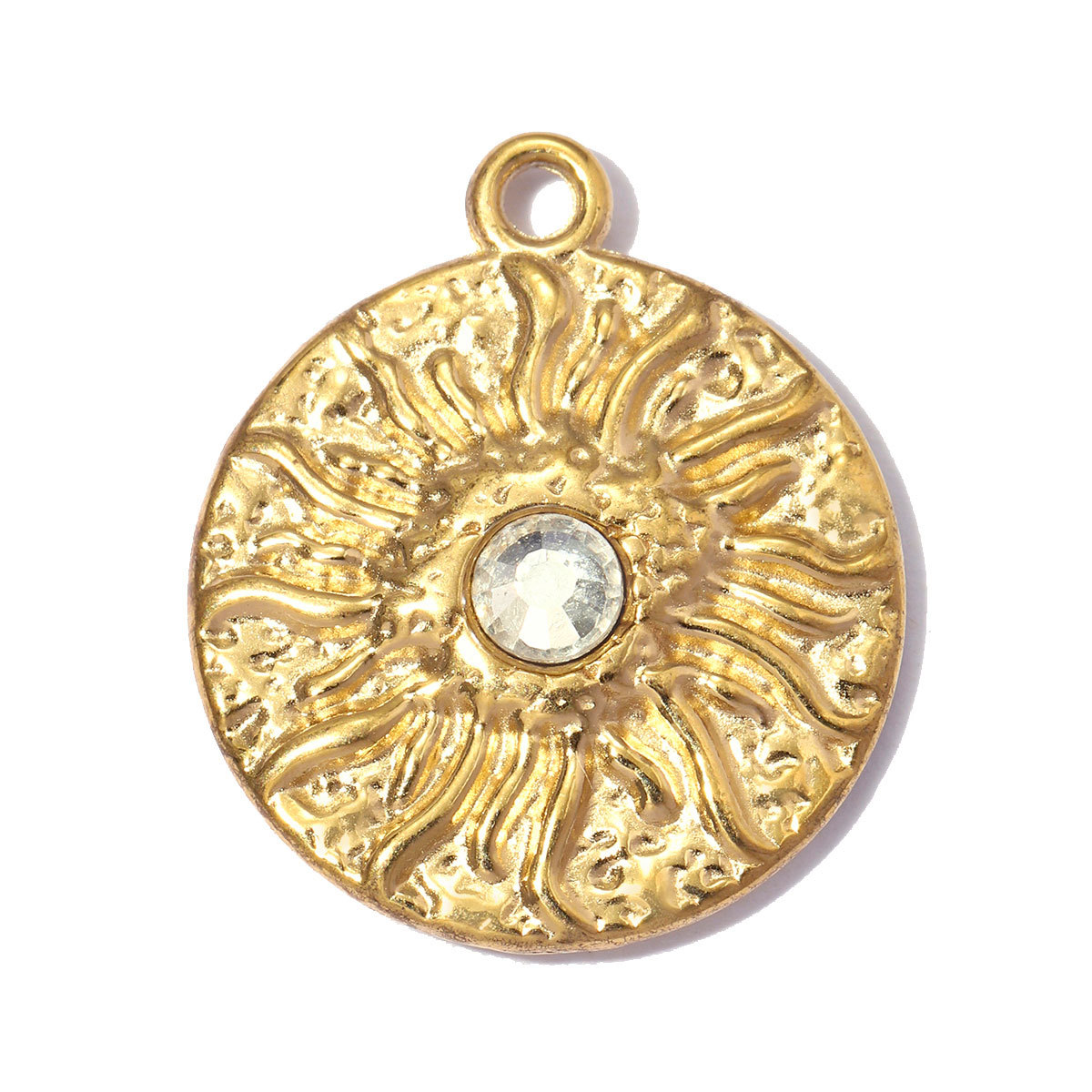 6pcs/pack Stainless Steel Compass Sun DIY Earring Charms Rhinestone Square Round Circle Necklace Pendants Woman Roller Skates Jewelry