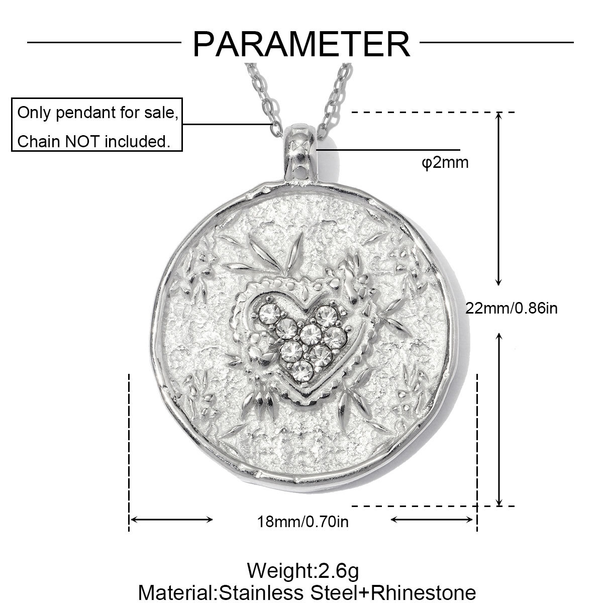 6pcs/pack Stainless Steel Tarot Cards Cross Hand DIY Charms Rhinestone Moon Star Sun Necklace Pendants Woman Heart Mask Jewelry