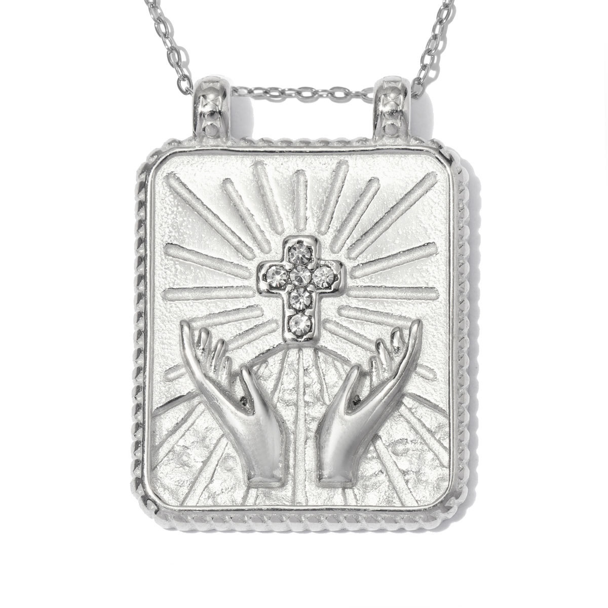 6pcs/pack Stainless Steel Tarot Cards Cross Hand DIY Charms Rhinestone Moon Star Sun Necklace Pendants Woman Heart Mask Jewelry