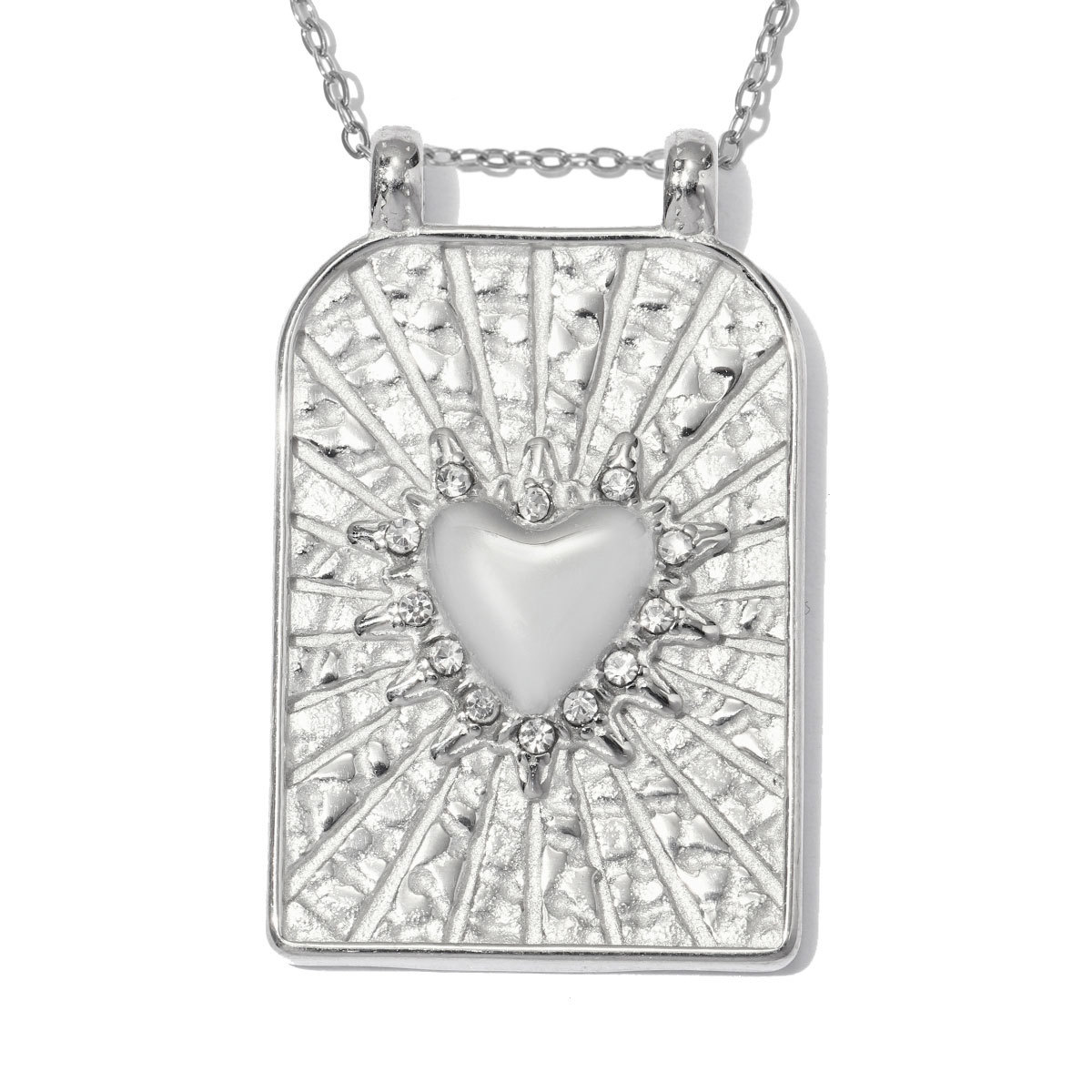 6pcs/pack Stainless Steel Tarot Cards Cross Hand DIY Charms Rhinestone Moon Star Sun Necklace Pendants Woman Heart Mask Jewelry