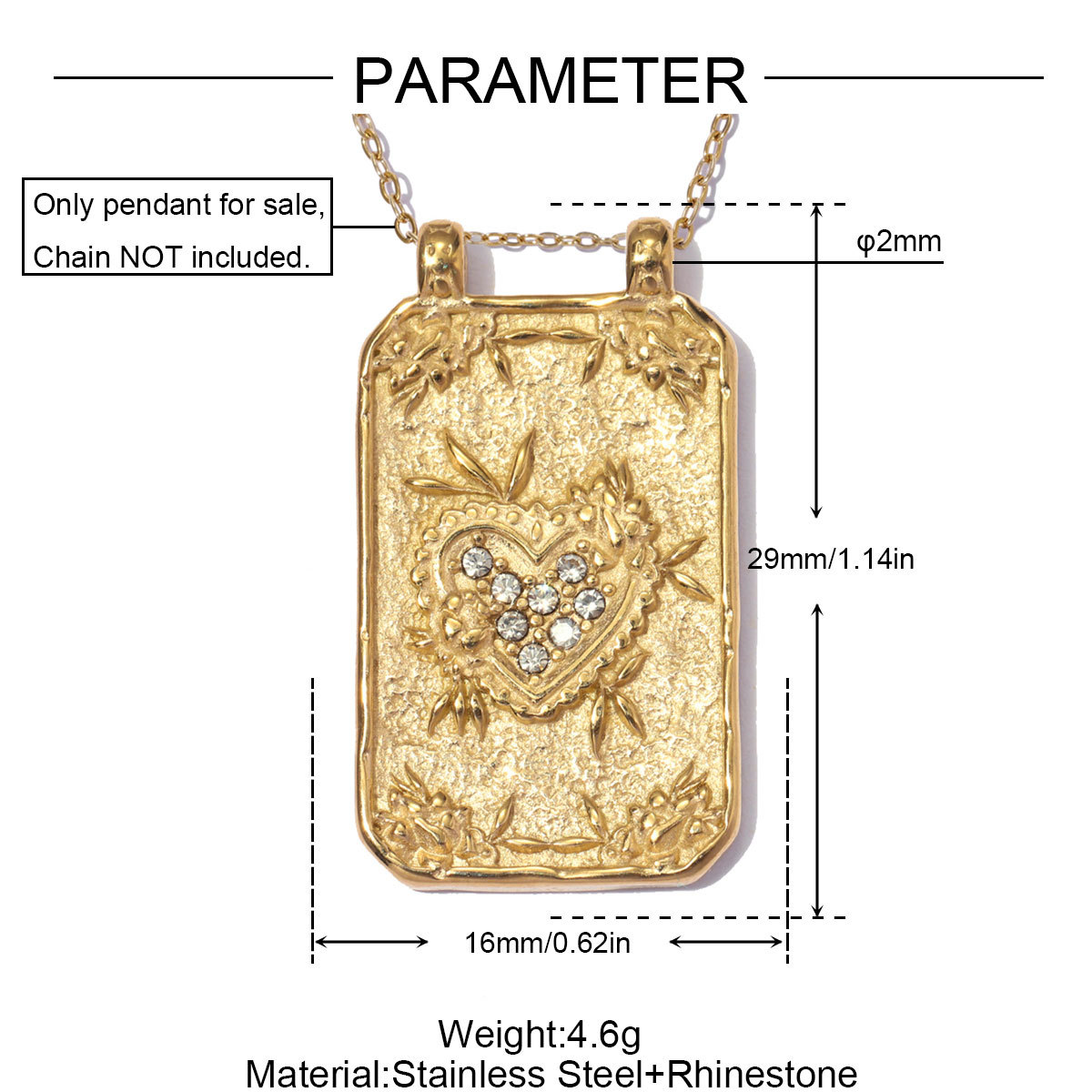 6pcs/pack Stainless Steel Rhinestone Tarot Cards Moon Star DIY Charms Cross Hand Necklace Pendants Woman Flower Mask Jewelry